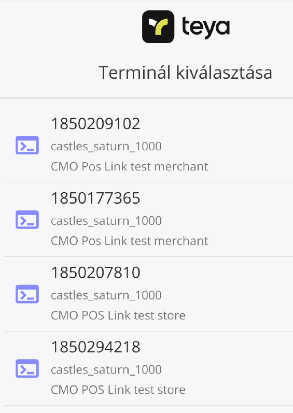 10. ábra. ePénztárgép terminál kiválasztása